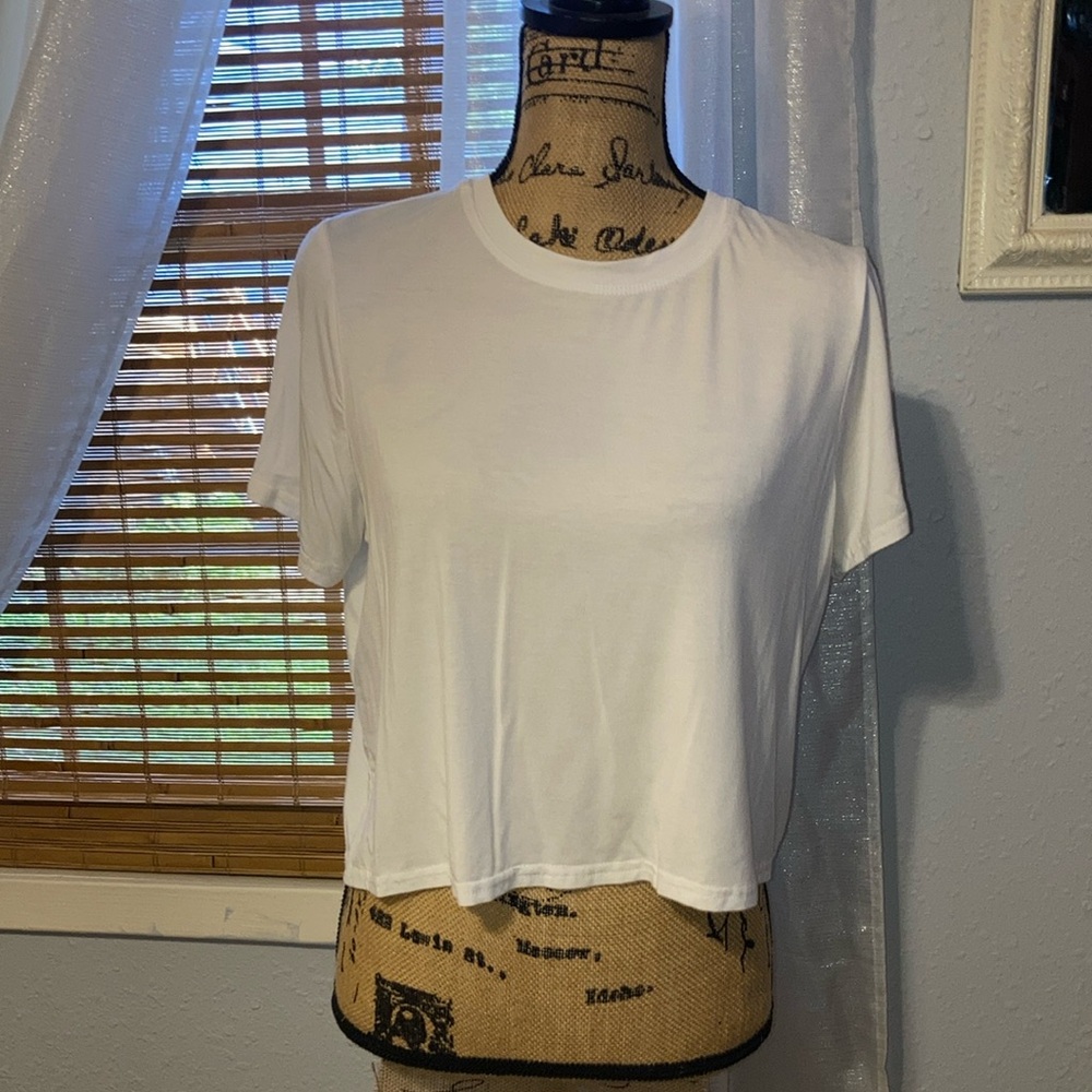 ID Ideology White Crop T-Shirt